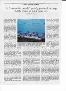 Read more about the article Cam Ranh Bay Newsweek Article Page 1 of 4 (Fall 1988)