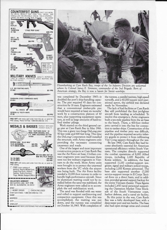Read more about the article Cam Ranh Bay Newsweek Article Page 3 of 4 (Fall 1988)